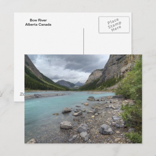 Bow River Postkarte (Vorne/Hinten)