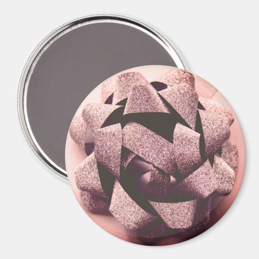 Bow-Rose-Gold-Party Magnet (Vorderseite/Rückseite)