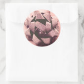 Bow-Rose-Gold-Party Runder Aufkleber (Tasche)