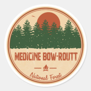 Bow-Routine-National Forest Runder Aufkleber