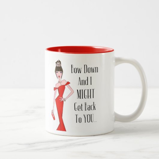 Bow runter und ich könnte zu dir zurückkommen.. Zw Zweifarbige Tasse (Rechts)