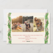 Bow rustikale Weihnachten 4 Fotos kariertes Band (Rückseite)