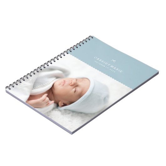 Bow & Scallops Journal - Blau Notizblock (Linke Seite)