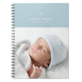 Bow & Scallops Journal - Blau Notizblock (Vorderseite)