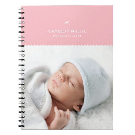 Bow & Scallops Journal - Bubblegum Notizblock (Vorderseite)