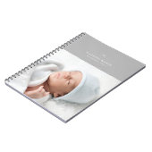 Bow & Scallops Journal - Grau Notizblock (Linke Seite)