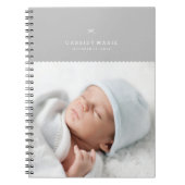 Bow & Scallops Journal - Grau Notizblock (Vorderseite)