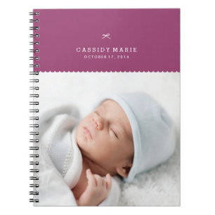 Bow & Scallops Journal - Plum Notizblock