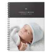 Bow & Scallops Journal - Schwarz Notizblock (Vorderseite)