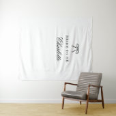 Bow Script Kokette Braut zu sein Hintergrund Wandteppich (Beispiel (Horizontal))