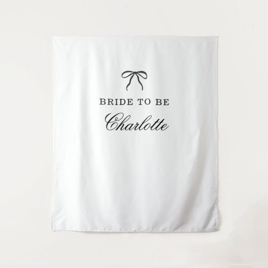 Bow Script Kokette Braut zu sein Hintergrund Wandteppich (Vorderseite)