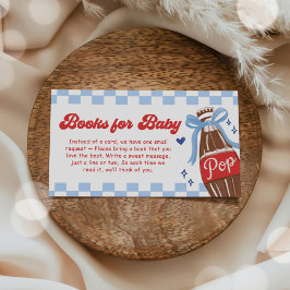 Bow She's Ready to Pop Baby Shower Books for Baby Begleitkarte