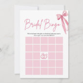 Bow She's The Knot Brautparty Bingo Game Einladung (Vorderseite)
