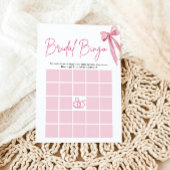 Bow She's The Knot Brautparty Bingo Game Einladung