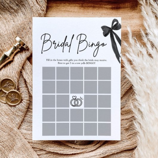 Bow She's The Knot Brautparty Bingo Game Einladung