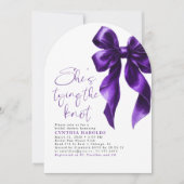 Bow She's The Knot Brautparty Foto Einladung (Vorderseite)