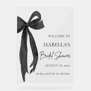 Bow She's The Knot Brautparty Welcome Acrylschild