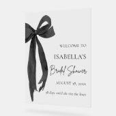 Bow She's The Knot Brautparty Welcome Acrylschild (Winkel)