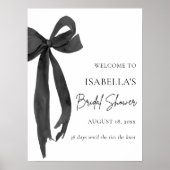 Bow She's The Knot Brautparty Welcome Poster (Vorne)