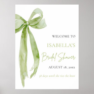 Bow She's The Knot Brautparty Welcome Poster