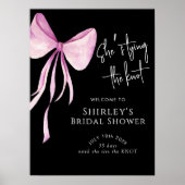 Bow She's The Knot Brautparty Welcome Poster (Vorne)