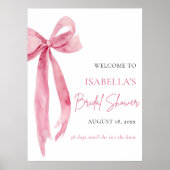 Bow She's The Knot Brautparty Welcome Poster (Vorne)