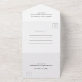 Bow, sie bindet das knochenrosa Brautparty-uAwg All In One Einladung (Außenbereich)