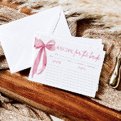 Bow Sie bindet die Rezept-Karte des Knochen-Brautp Einladung