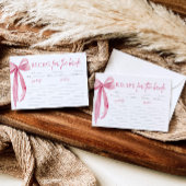 Bow Sie bindet die Rezept-Karte des Knochen-Brautp Einladung