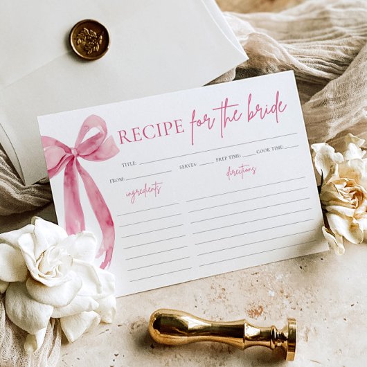 Bow Sie bindet die Rezept-Karte des Knochen-Brautp Einladung