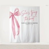 Bow, sie bindet die Rückhänge des Knotens-Brautpar Wandteppich (Vorderseite)