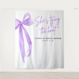 Bow, sie bindet die Rückhänge des Knotens-Brautpar Wandteppich