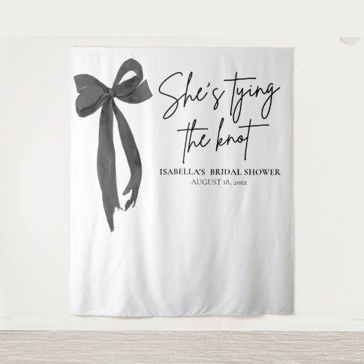 Bow, sie bindet die Rückhänge des Knotens-Brautpar Wandteppich (Vorderseite)