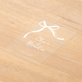 Bow skizzenhafte Hand personalisiert gezeichnet Acryleinladungen (Ablage )