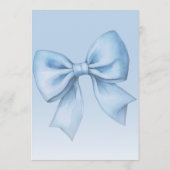 Bow Something Blue Before I Do Chic Bridal Shower Einladung (Rückseite)