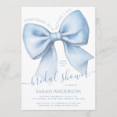 Bow Something Blue Before I Do Chic Bridal Shower Einladung (Vorderseite)