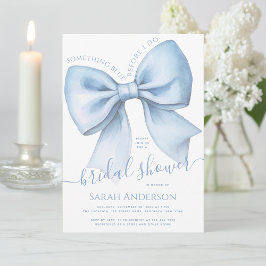 Bow Something Blue Before I Do Chic Bridal Shower Einladung