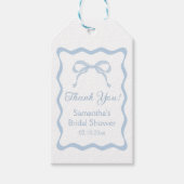 Bow Something Blue Brautparty Gefallen Geschenkanhänger (Vorderseite)