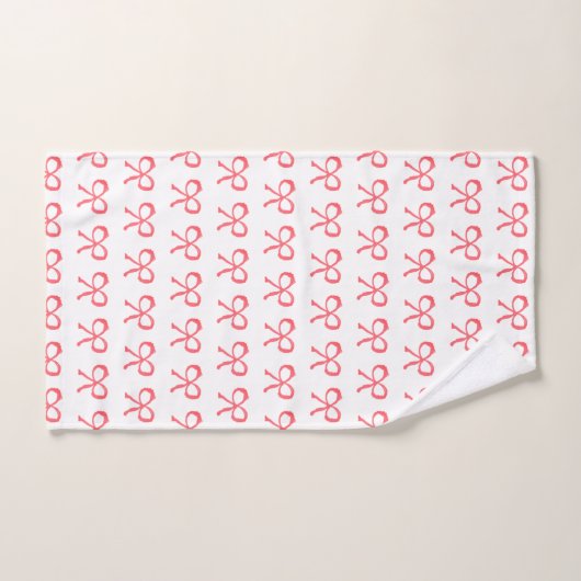 Bow Stripe rosa Muster Handtuch (Handtuch)