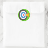 Bow Target Emoji Runder Aufkleber (Tasche)