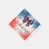 Bow Themed 4. Juli Patriotisches Party Serviette (Ecke)