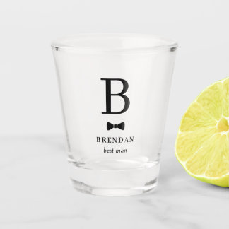 Bow-Tie-Hochzeitsgeschenk für Trauzeugen Schnapsglas