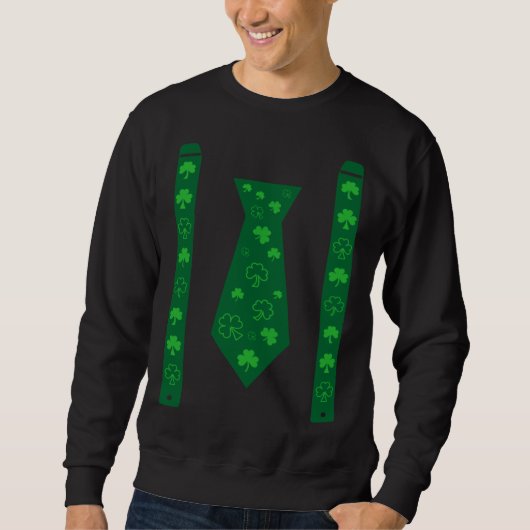 Bow Tie & Suspenders Cool Irish St Patricks Day Me Sweatshirt (Vorderseite)