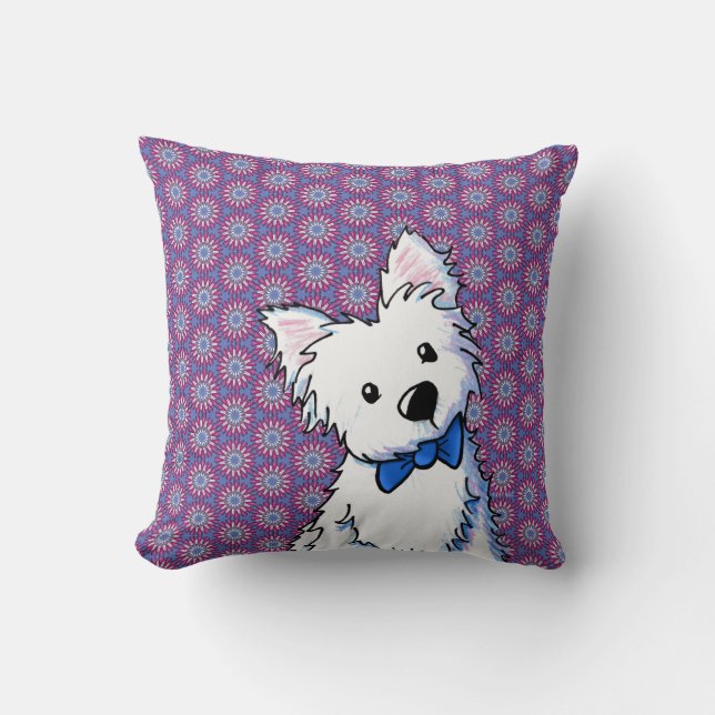 Bow Tie Westie  Kissen (Vorderseite)