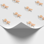 Bow-tiful birthday orange bow name date simple pas geschenkpapier (Ecke)