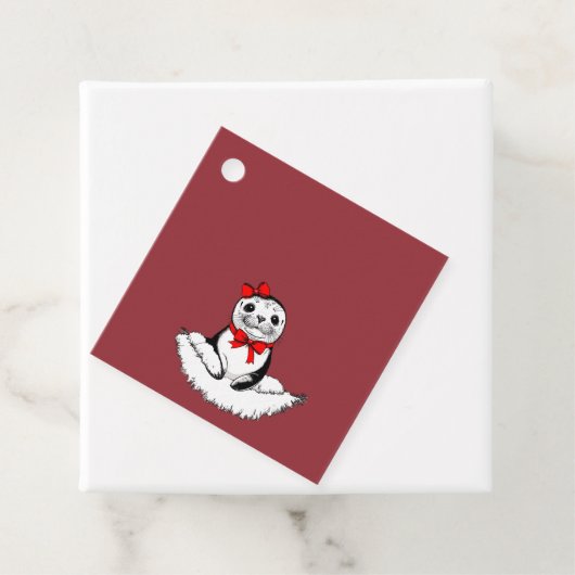 Bow-tiful Seal – Christmas Edition Geschenkanhänger (Beispiel)