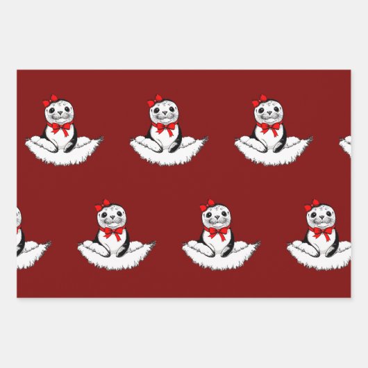 Bow-tiful Seal – Christmas Edition Geschenkpapier Set (Vorderseite 2)