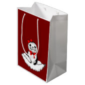 Bow-tiful Seal – Christmas Edition Mittlere Geschenktüte (Rückseite Schrägansicht)