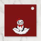 Bow-tiful Seal – Weihnachtsedition Geschenkanhänger (Rückseite)