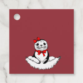 Bow-tiful Seal – Weihnachtsedition Geschenkanhänger